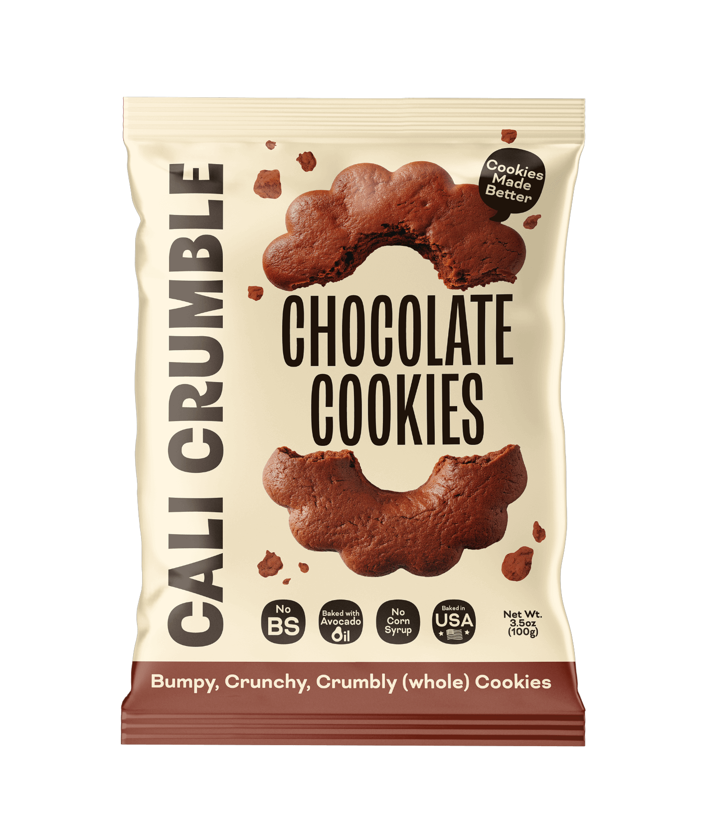 CHOCOLATE COOKIE - FRONT MOCKUP - VERTICAL BAG 3 OZ 45-mini-pita