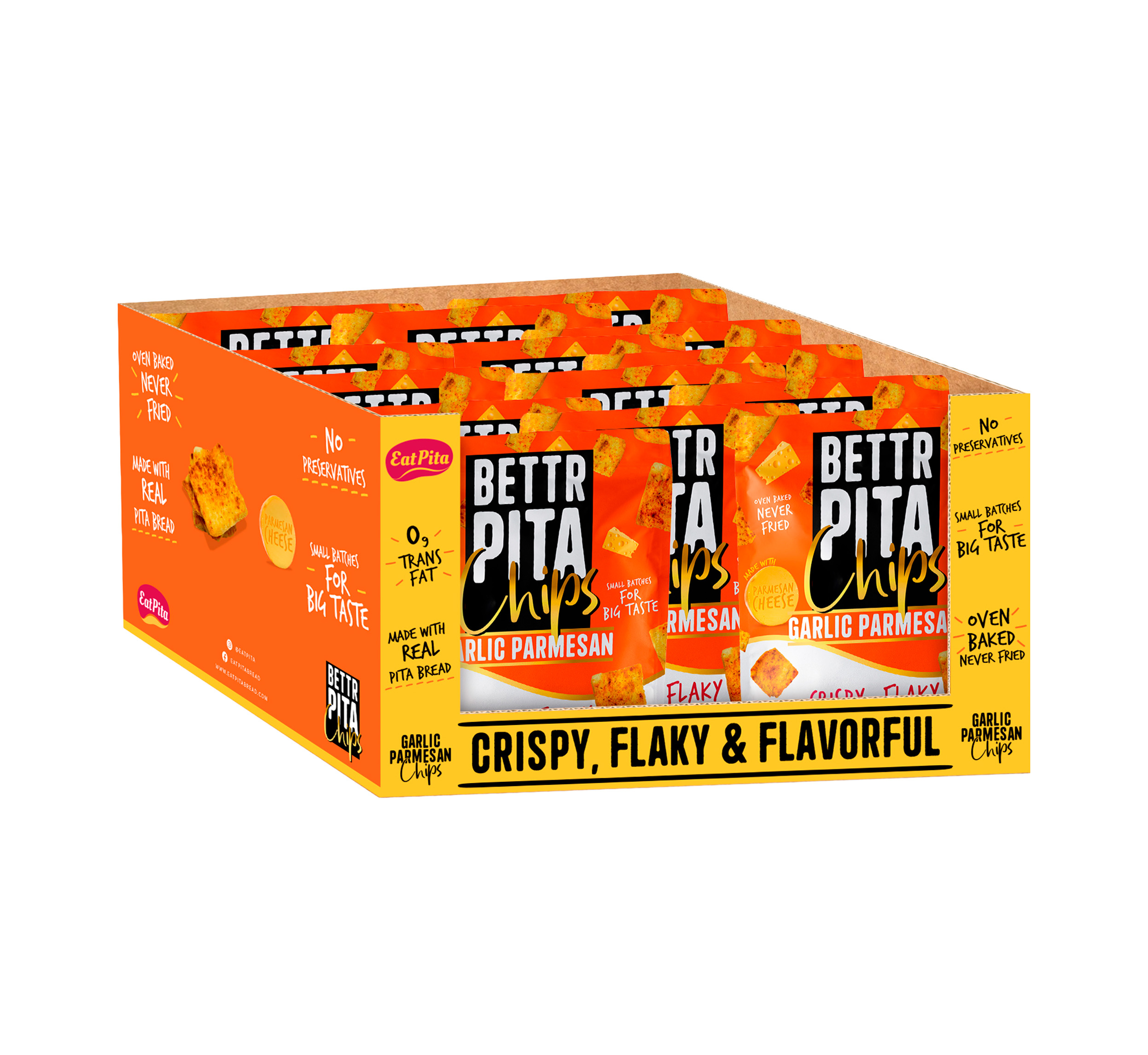 GARLIC PARMESAN BETTR PITA CHIPS - MASTER BOX pita-bread-pocket-6