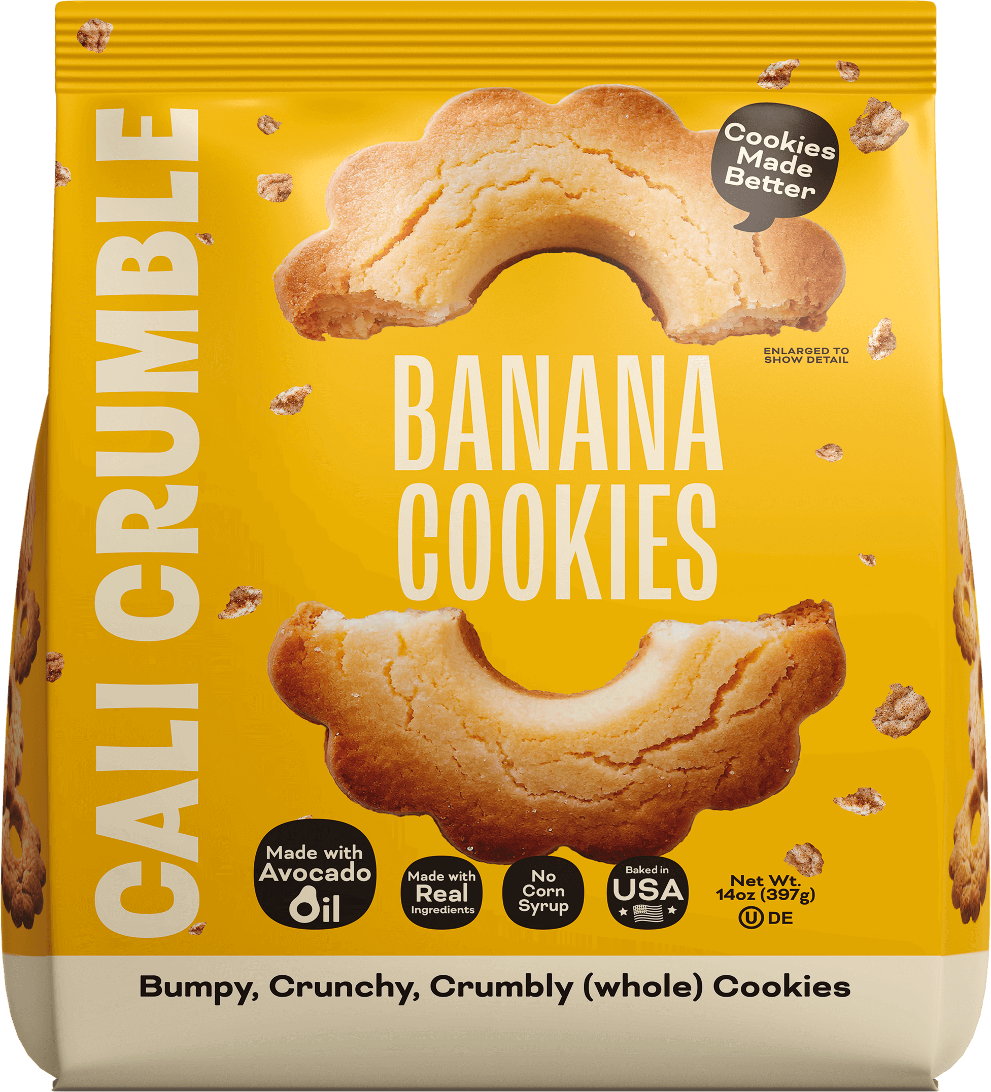 BANANA COOKIE - FRONT MOCKUP - VERTICAL BAG 12 OZ