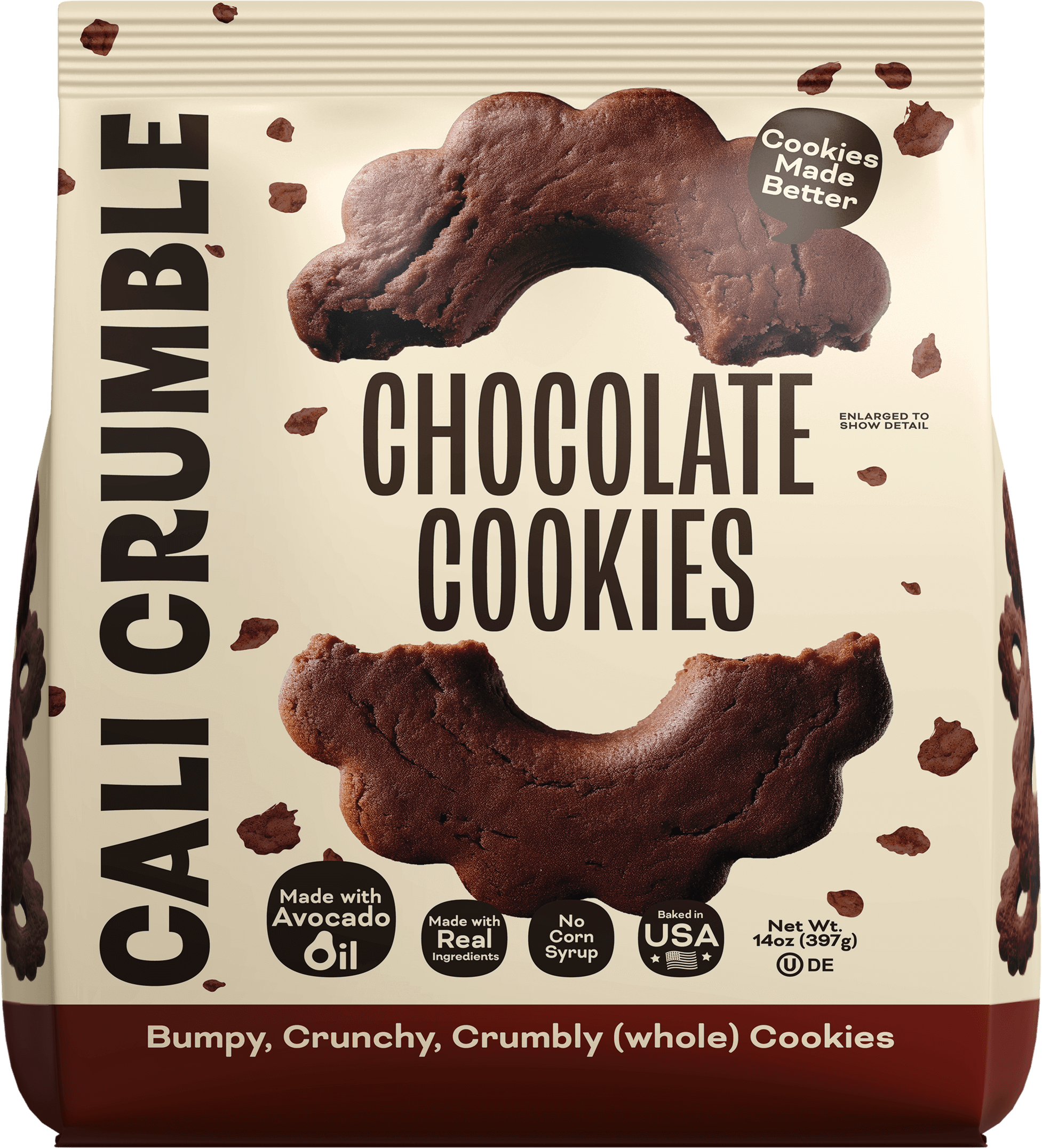 CHOCOLATE COOKIE - FRONT MOCKUP - VERTICAL BAG 12 OZ 45-mini-pita